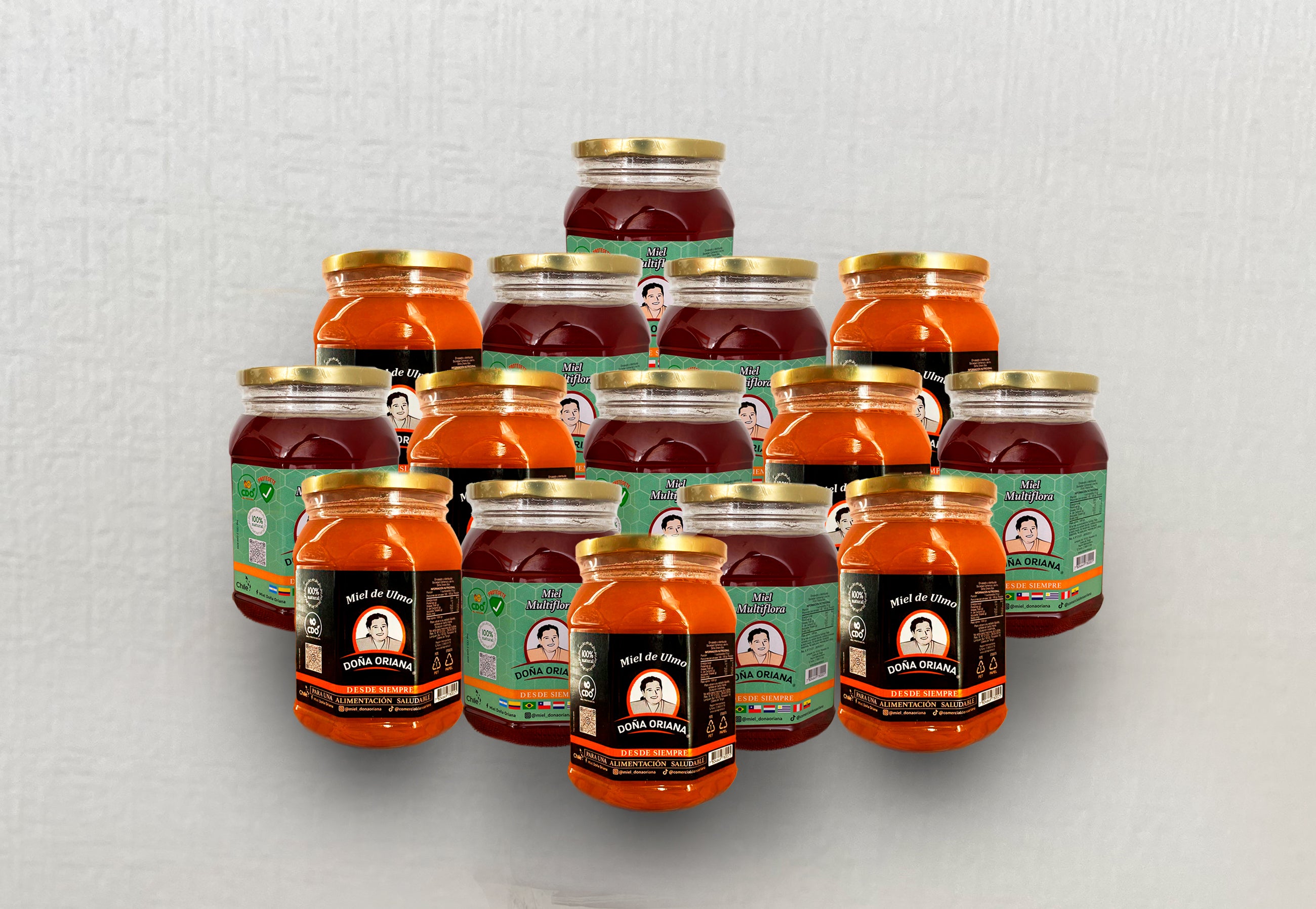 Display mixto Multiflora y Ulmo kg (8 unidades Multiflora y 7 unidades Ulmo)